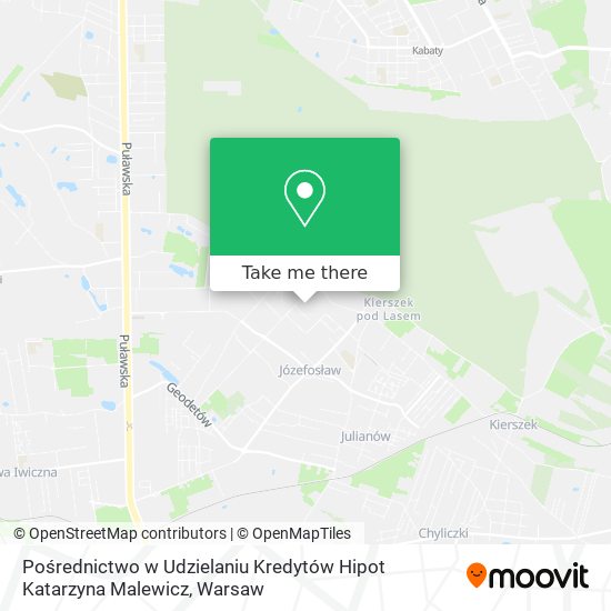 Pośrednictwo w Udzielaniu Kredytów Hipot Katarzyna Malewicz map