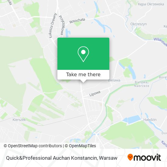 Quick&Professional Auchan Konstancin map