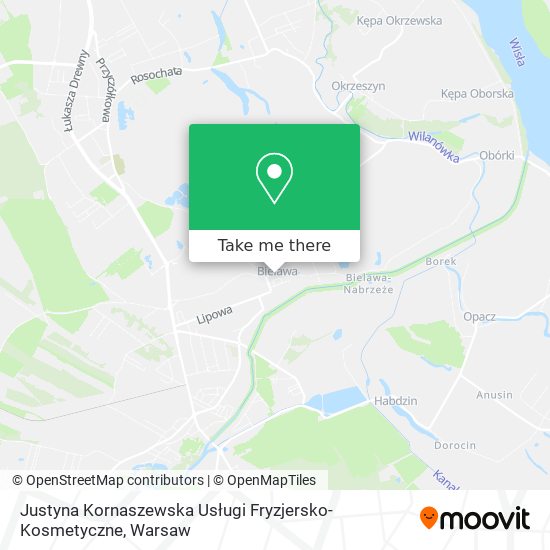 Justyna Kornaszewska Usługi Fryzjersko-Kosmetyczne map