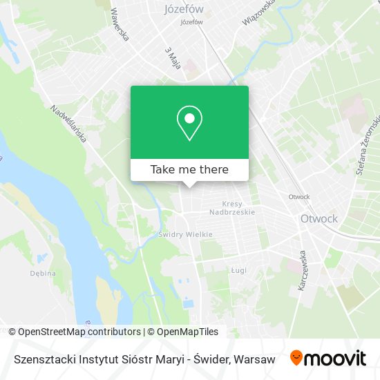 Szensztacki Instytut Sióstr Maryi - Świder map