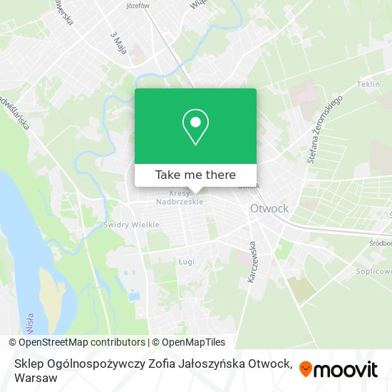 Sklep Ogólnospożywczy Zofia Jałoszyńska Otwock map