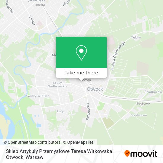 Sklep Artykuły Przemysłowe Teresa Witkowska Otwock map