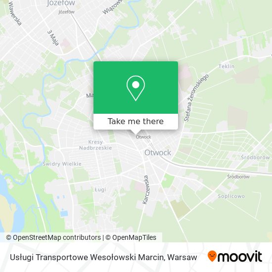 Карта Usługi Transportowe Wesołowski Marcin