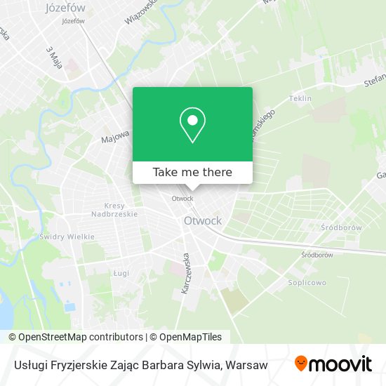 Карта Usługi Fryzjerskie Zając Barbara Sylwia