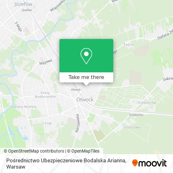 Pośrednictwo Ubezpieczeniowe Bodalska Arianna map