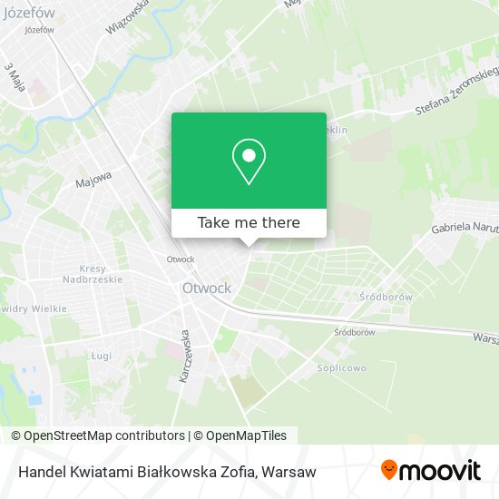 Handel Kwiatami Białkowska Zofia map