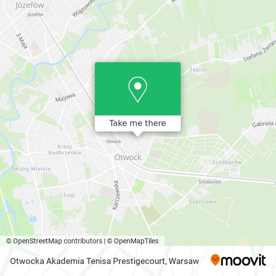 Карта Otwocka Akademia Tenisa Prestigecourt