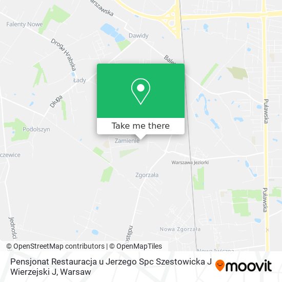 Pensjonat Restauracja u Jerzego Spc Szestowicka J Wierzejski J map