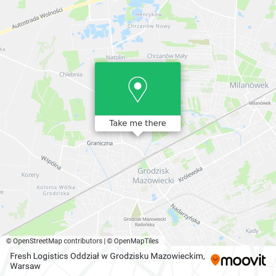 Fresh Logistics Oddział w Grodzisku Mazowieckim map