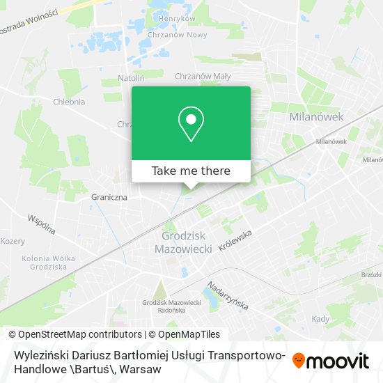 Wyleziński Dariusz Bartłomiej Usługi Transportowo-Handlowe \Bartuś\ map