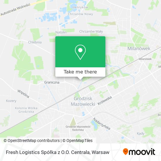 Карта Fresh Logistics Spółka z O.O. Centrala