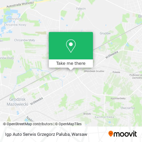 Igp Auto Serwis Grzegorz Pałuba map