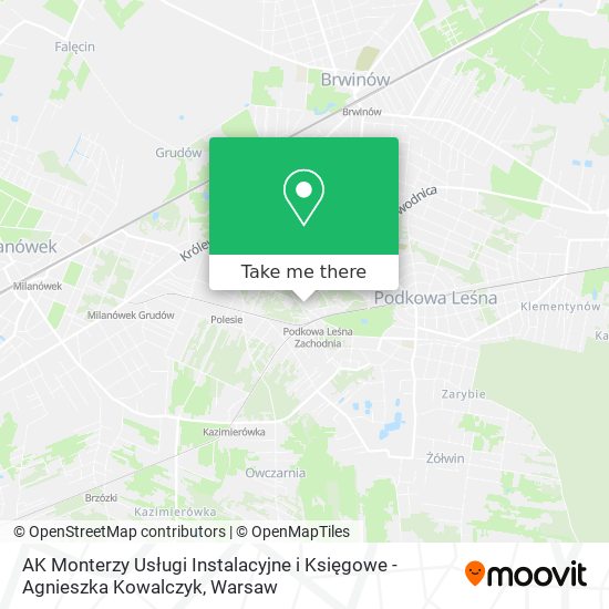 AK Monterzy Usługi Instalacyjne i Księgowe - Agnieszka Kowalczyk map