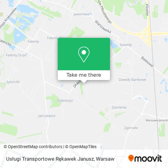 Usługi Transportowe Rękawek Janusz map