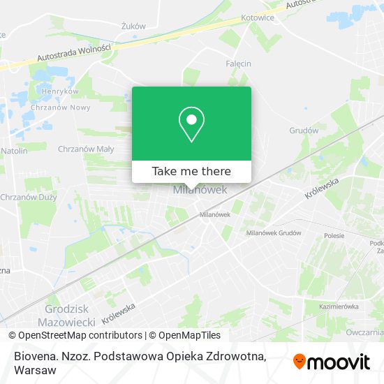 Biovena. Nzoz. Podstawowa Opieka Zdrowotna map