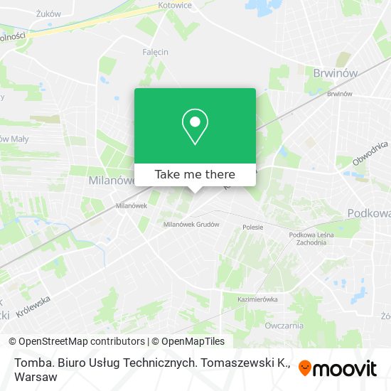 Tomba. Biuro Usług Technicznych. Tomaszewski K. map