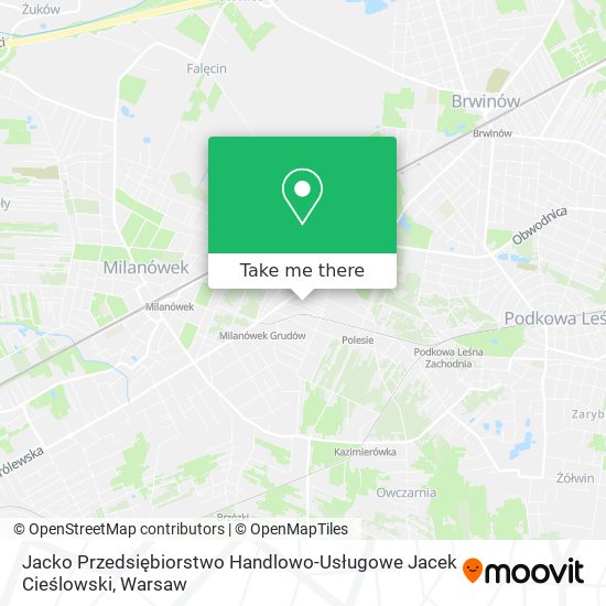 Jacko Przedsiębiorstwo Handlowo-Usługowe Jacek Cieślowski map