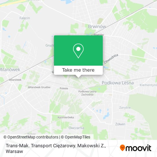 Trans-Mak. Transport Ciężarowy. Makowski Z. map