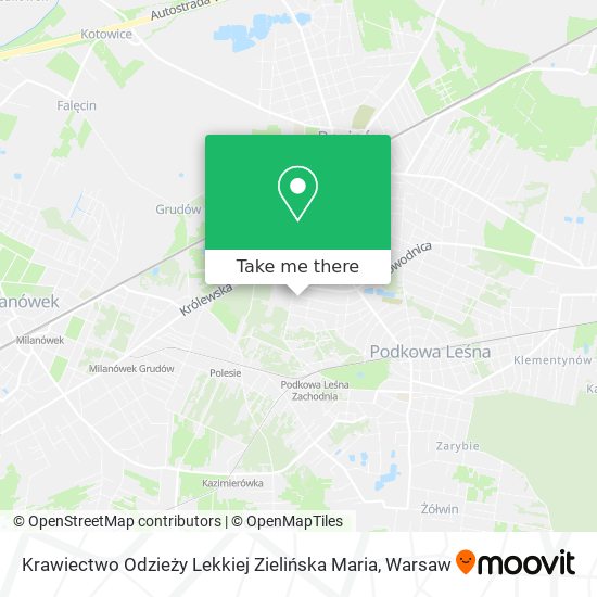 Krawiectwo Odzieży Lekkiej Zielińska Maria map