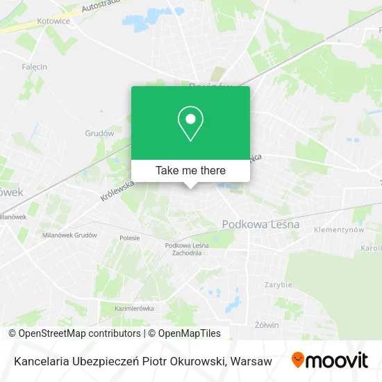 Карта Kancelaria Ubezpieczeń Piotr Okurowski