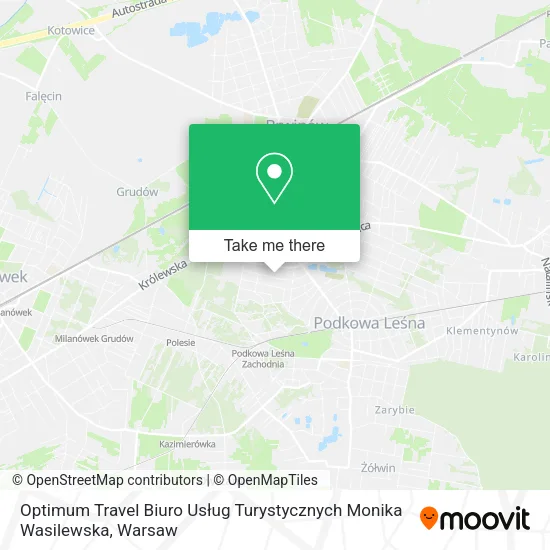Карта Optimum Travel Biuro Usług Turystycznych Monika Wasilewska