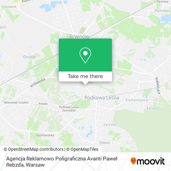 Agencja Reklamowo Poligraficzna Avanti Paweł Rebzda map