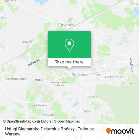 Usługi Blacharsko Dekarskie Bończyk Tadeusz map