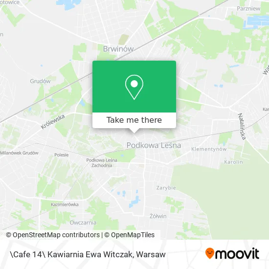 Карта \Cafe 14\ Kawiarnia Ewa Witczak