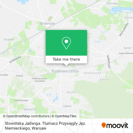 Карта Słowińska Jadwiga. Tłumacz Przysięgły Jęz. Niemieckiego