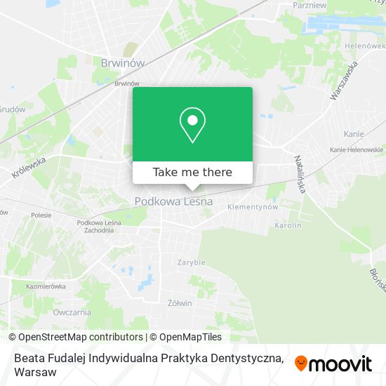 Beata Fudalej Indywidualna Praktyka Dentystyczna map