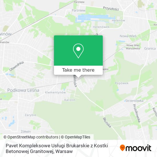 Pavet Kompleksowe Usługi Brukarskie z Kostki Betonowej Granitowej map