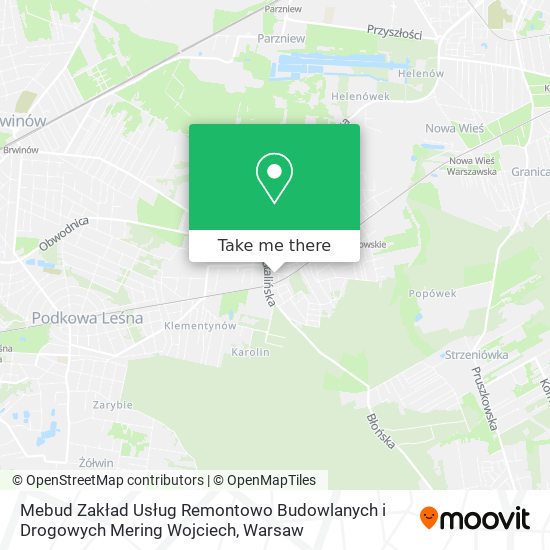 Mebud Zakład Usług Remontowo Budowlanych i Drogowych Mering Wojciech map