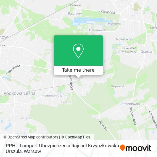 PPHU Lampart Ubezpieczenia Rajchel Krzyczkowska Urszula map