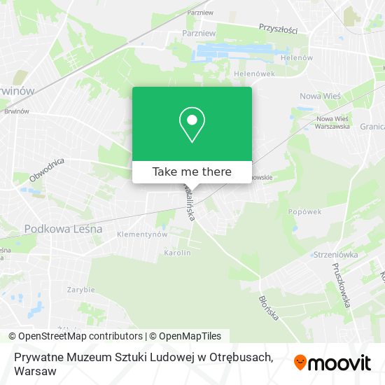 Prywatne Muzeum Sztuki Ludowej w Otrębusach map