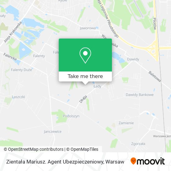 Zientała Mariusz. Agent Ubezpieczeniowy map