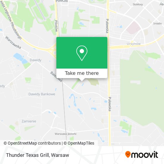 Thunder Texas Grill map