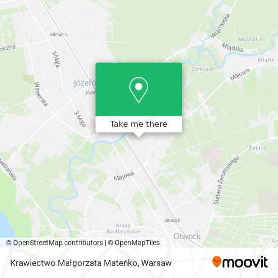 Krawiectwo Małgorzata Mateńko map