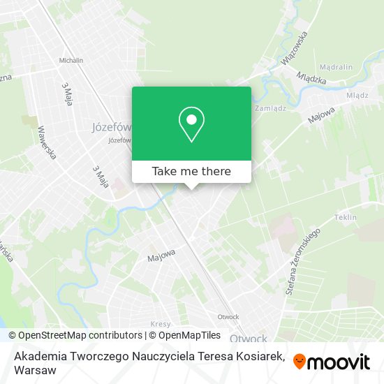 Карта Akademia Tworczego Nauczyciela Teresa Kosiarek