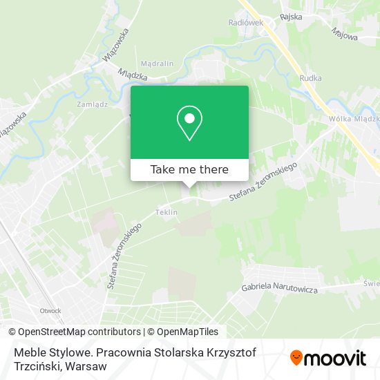 Meble Stylowe. Pracownia Stolarska Krzysztof Trzciński map