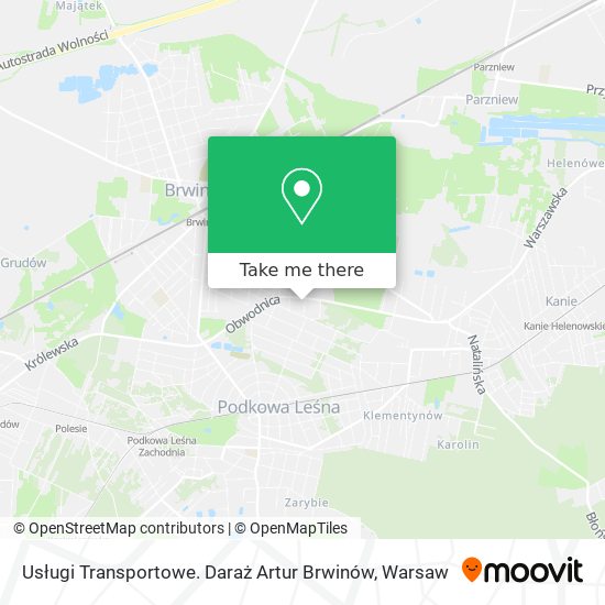 Usługi Transportowe. Daraż Artur Brwinów map