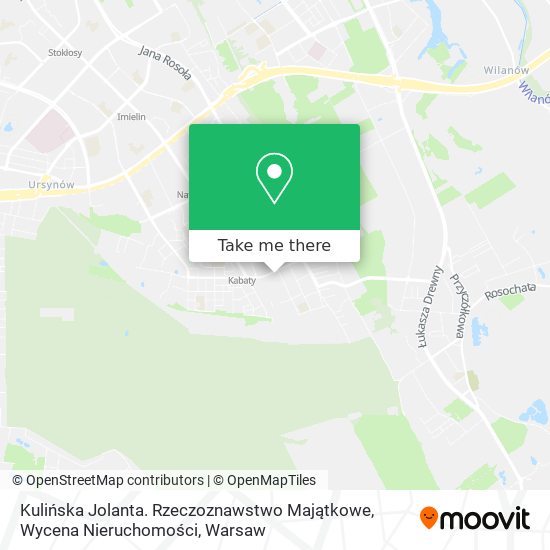 Kulińska Jolanta. Rzeczoznawstwo Majątkowe, Wycena Nieruchomości map