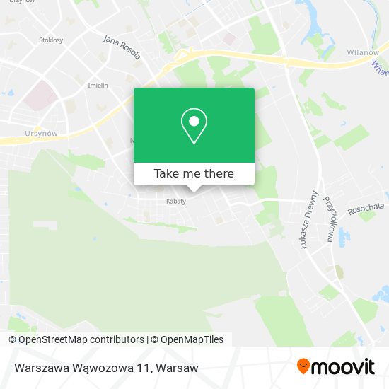 Warszawa Wąwozowa 11 map