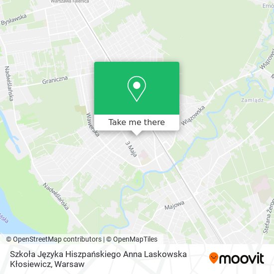 Szkoła Języka Hiszpańskiego Anna Laskowska Kłosiewicz map