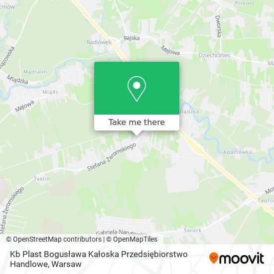 Kb Plast Bogusława Kałoska Przedsiębiorstwo Handlowe map