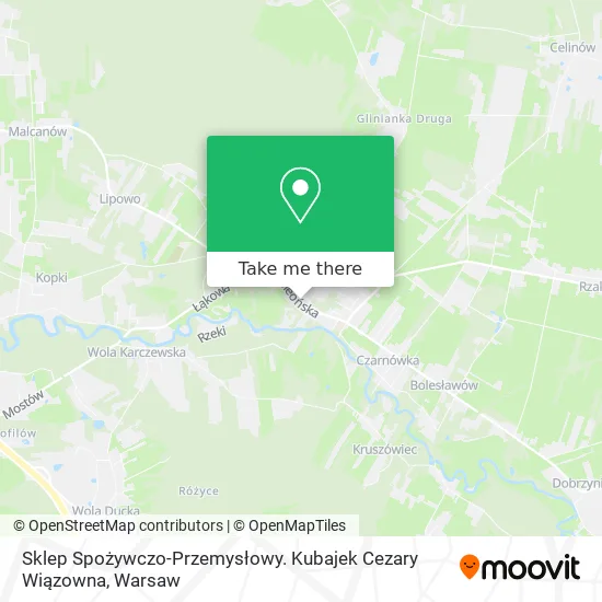 Sklep Spożywczo-Przemysłowy. Kubajek Cezary Wiązowna map