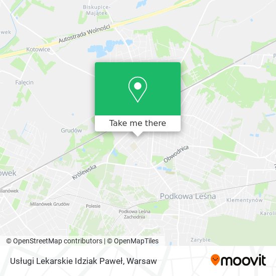 Usługi Lekarskie Idziak Paweł map