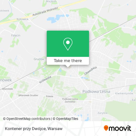 Kontener przy Dwójce map