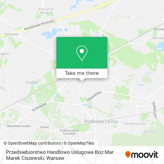 Przedsiebiorstwo Handlowo Uslugowe Boz Mar Marek Ciszewski map