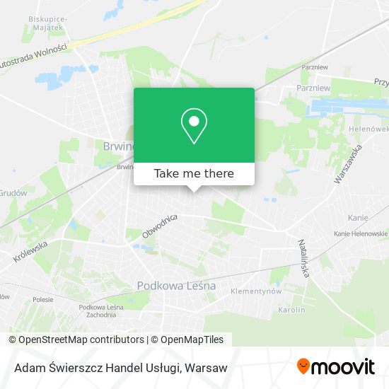 Adam Świerszcz Handel Usługi map