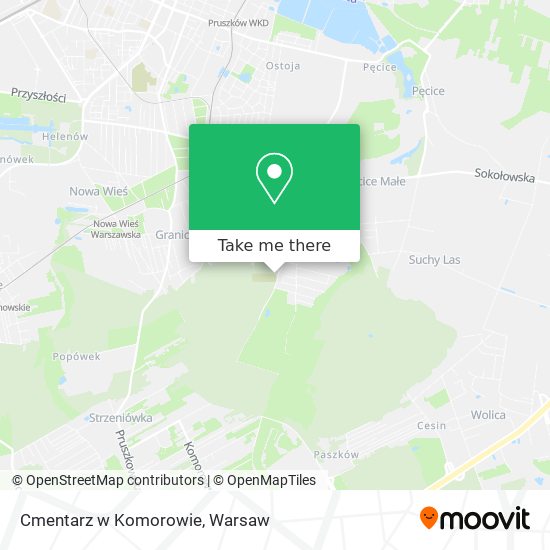 Cmentarz w Komorowie map